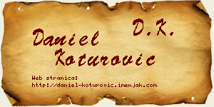 Daniel Koturović vizit kartica